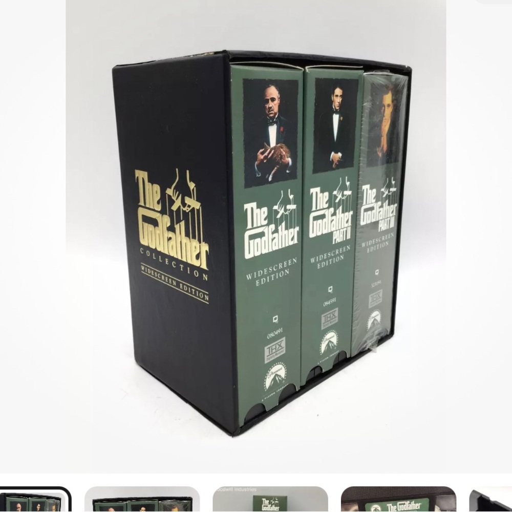 The Godfather collection part 1,11,111 vhs widescreen